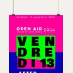 Mockup de l'affiche de l'événement Open air Vendredi 13