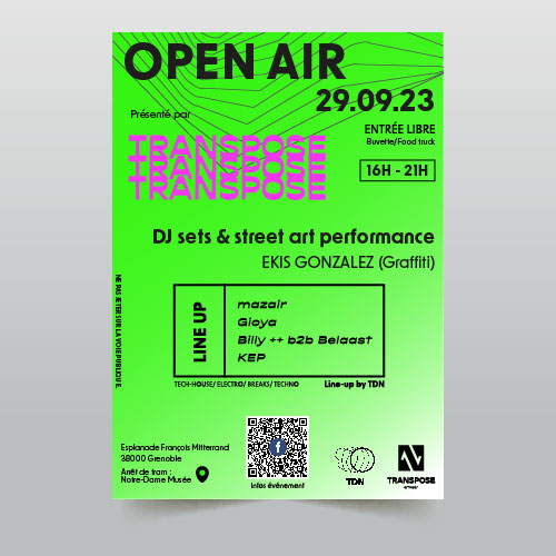 Mockup flyer open air